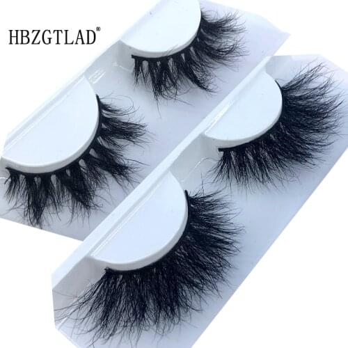 HBZGTLAD Makeup Eyelashes 3D Mink Lashes Fluffy Soft Wispy Natural Cross Eyelash Extension Reusable Lashes Mink False Eyelashes