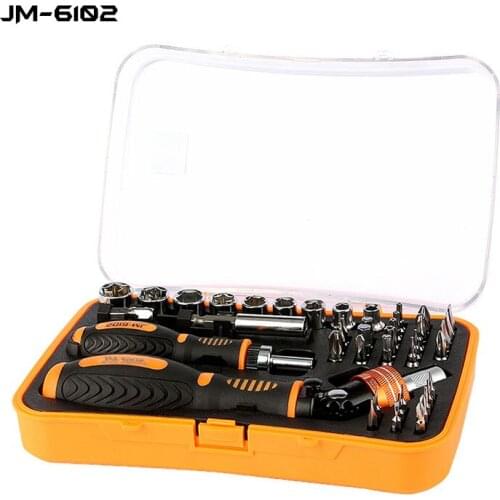 JAKEMY JM-6102 DIY Household Electronics Maintenance 43-in-1 Combination Ratchet Screwdriver Set for Cell Phone Computer Repair