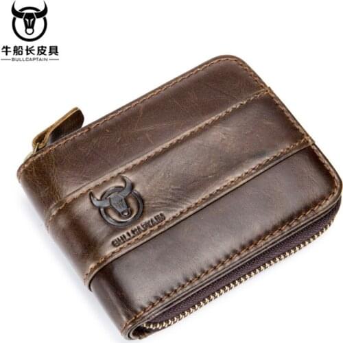 TopFight 100% Genuine Leather Men Wallet Quality Multi-functional Cards Wallet Coin Purse Small Card Holder PORTFOLIO Portomonee