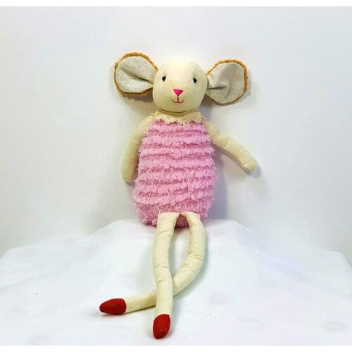 60 CM Cute Mouse Doll Toy Pink Body Stuffed Doll Baby Sleeping Companion Stuffed Toys Kawaii Plush Mouse Doll Animal Plush Toys