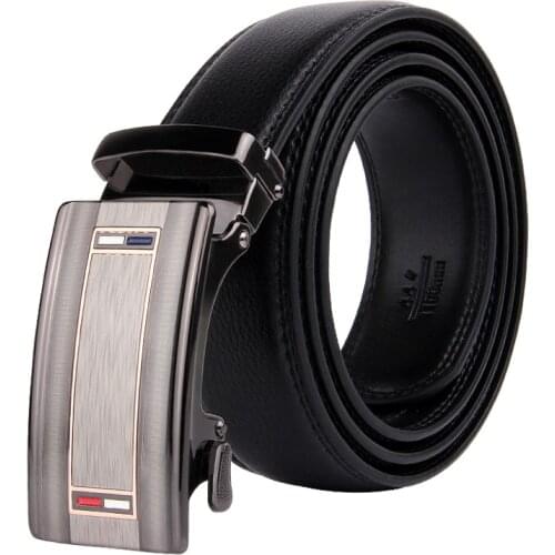 CKobj Famous Brand Belt Mens Quality Leather Belt Mens Alloy Automatic Buckle Large Size Business Mens Casual Formal Belt