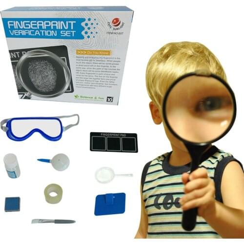 Children Fingerprint Verification DIY Toys Set Science Forensic Experiment Educational Toy Kids Birthday Interesting Gift Kit