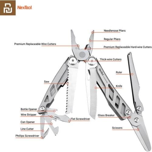 Youpin Nextool 16IN1 Multi-function Folding Knife Bottle hand Screwdriver Stainless Steel Army Knives Hunt Camping Outdoor tools