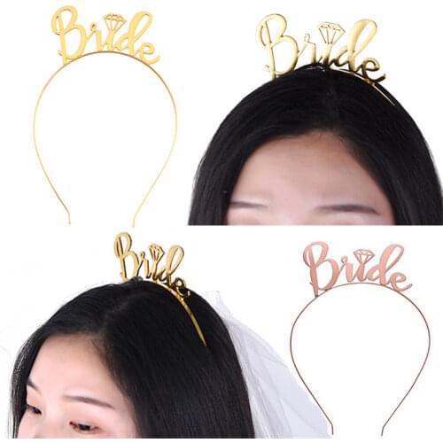 New 1pcs Bride To Be Resin Diamond Bride Hair Hoop Wedding Decoration Bride Hair Accessories Hen Party Supplies Bride Shower-7