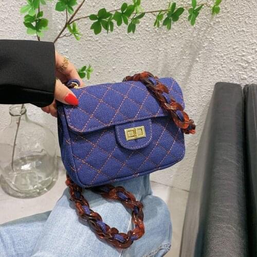 2021 New Plaid Simple Metal Buckle Handbag Shoulder Messenger Bag Crossbody Bags for Women Designer Bags Fashionable Purses