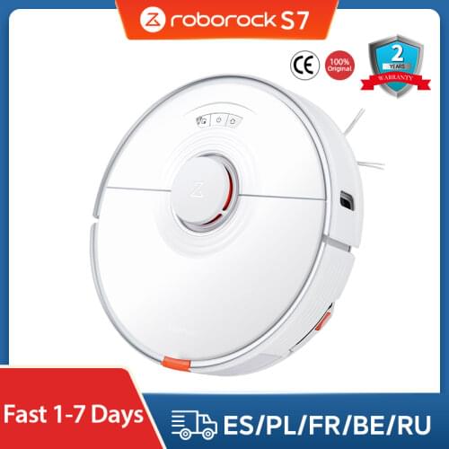 New Roborock Robot S7 Vacuum Cleaner Ultrasonic Steam mop Sweeping Floor Carpet Cleaner App Control With Rubber Floating Brush