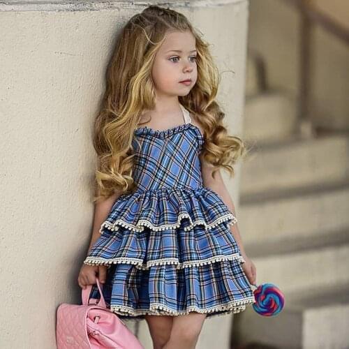 1 2 3 4 5 6 Years Summer Princess Dress for Girls European and American Style Costume Kids Mini Dresses Children Short Clothes