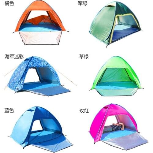 Automatically Open Beach Shade Tent Sun Protection Camp Picnic Tent Foldable Outdoor Family Park Tent Beach Cushion Awning