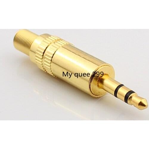 Gold-plated 3.5mm connection plug 3.5 stereo (double channel) earphone plug mm plug 53. Special price
