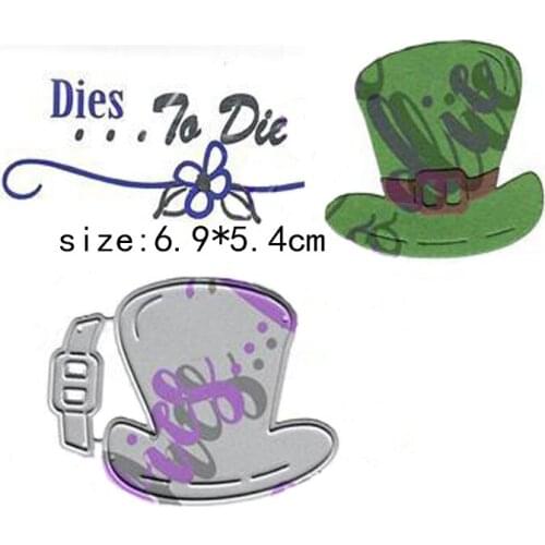 Hat, green magic hat Metal Cutting Dies for DIY Scrapbooking Photo Album Decorative Embossing DIY Paper Cards Cutting Molds