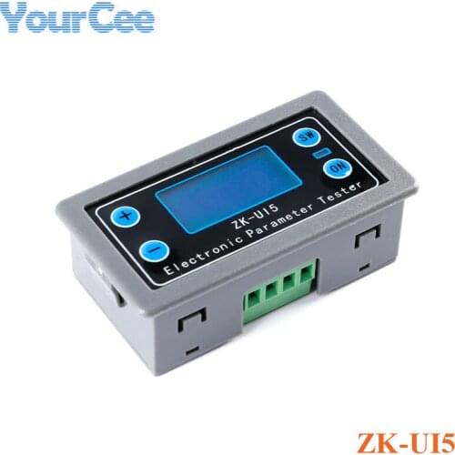 ZK-UI5 DC5-38V Battery Tester Voltmeter Ammeter Load Monitor Charger Tester Power Capacity Meter Charge Discharge Controller