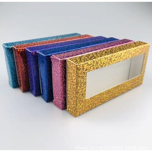 Wholesale 100/50ps Lashes Box Soft Paper Eyelashes Packaging for 5D Mink Eyelashes Paper Box 6 Colors