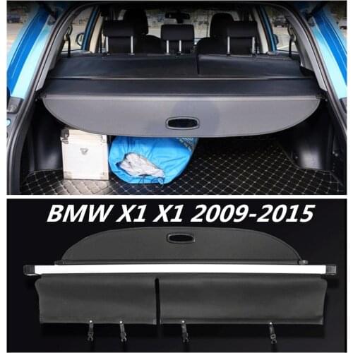Car Rear Trunk Security Shield Cargo Cover For BMW X1 E84 2009 2010 2011 2012 2013 2014 2015 ( black, beige)