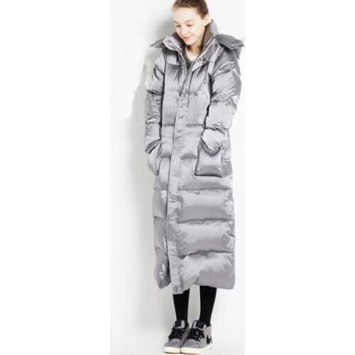 Patchwork Design Women Down Coat Jacket Loose Style Down Coat Winter Coat Women Coat