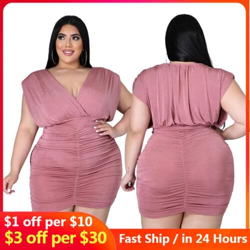 XL-4XL tight sexy solid color fold plus size dress Hollow Out Sexy Sleeveless Spaghetti Strap Beach Dresses Party Sexy Women