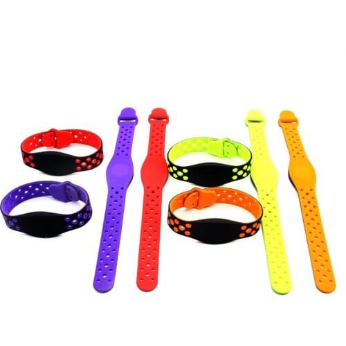 1Pcs 13.56MHz Read Only S50 RFID Adjustable Soft Wristband Silicone Bracelets Wrist Band Smart 1K IC Door Card Fast Shipping