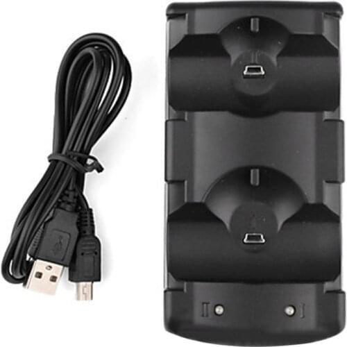 2 Pcs for PS3 Controller & Move Dual Charger USB Dual Charging Powered Dock Gamepad Charger Dock Station Mount power supply