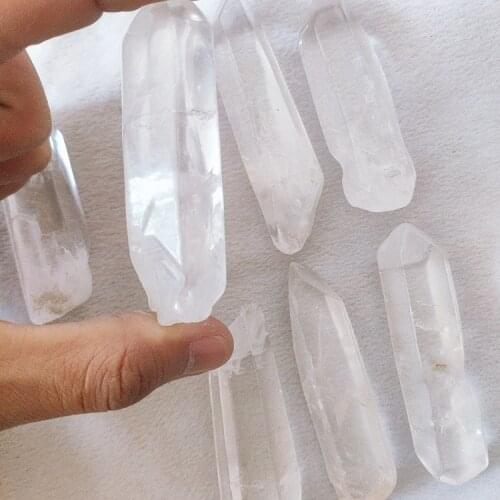 5-8cm Big White Crystal Hexagonal Prism Column Crystal Point Mineral Ornament Healing Wand Family Home Decoration Decoration DIY