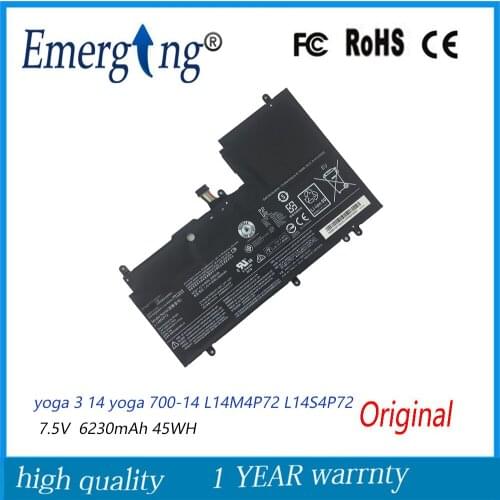 7.5V 45WH New Laptop Battery for Lenovo yoga 3 14 yoga 700-14 L14M4P72 L14S4P72