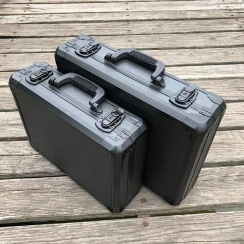 Aluminum Tool case suitcase toolbox File box Impact resistant safety case equipment camera case with pre-cut foam lining
