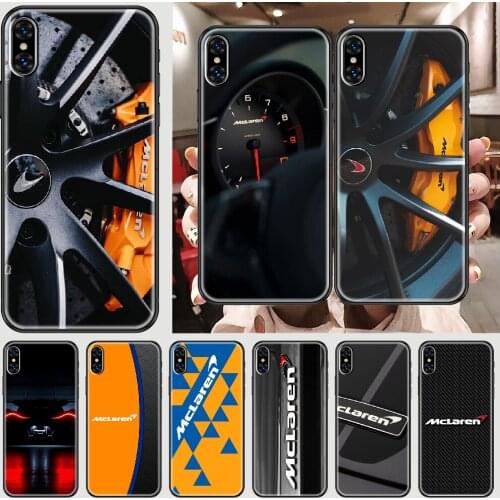 Car McLaren Phone Case Cover Hull For iphone 5 5s se 2 6 6s 7 8 12 mini plus X XS XR 11 PRO MAX black art shell soft funda
