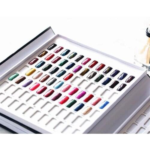 Colors Nail Tips Display Book DIY Nail Art Showing Shelf Gel Nail Polish Color Card Chart Painting Dedicated Display Board