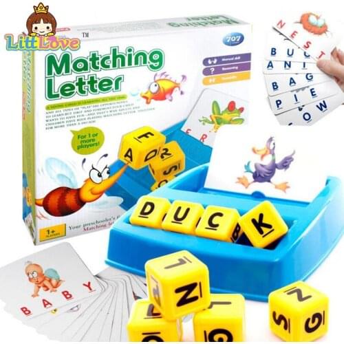 Children Alphabet Puzzle Game Card English Alphabet Letters Learning Toys Vocabulary Word Picture Match Game Educational Toys