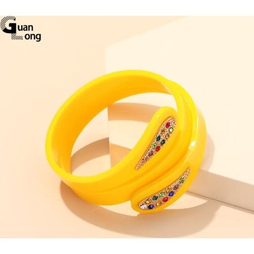 Guanglong Fashion Resin Wide Bangle For Women 2021 Statement Indian Bracelets Bangles With Designer Charms For Girls Jewellery