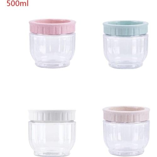 Kitchen Transparent Food Storage Container With Lids Durable Seal Pot Cereal Grain Bean Rice Sealed Plastic Milk Powder Jar D0AC
