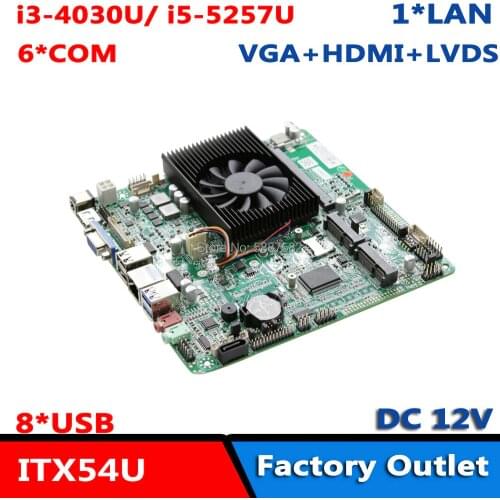 Core I3/I5/I7 Haswell/Broadwell-U CPU Mini ITX Mainboard Support VGA+HDMI+LVDS/eDP