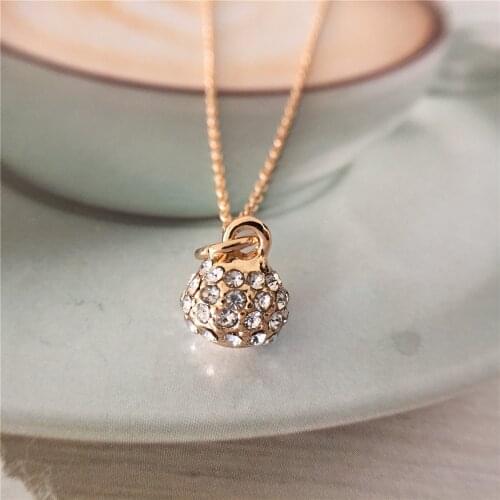 Lovely Cute Shiny Ball Pendant Necklace For Women Girl Daily School Office Party Jewelry Accessory Gift