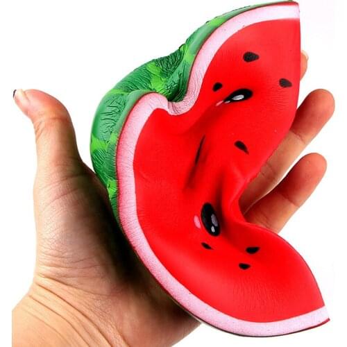 Cute Smiley Watermelon Cream Squeeze Toy Squeeze Soft Squishy Slow Rising Decompression Toys Funny Gift