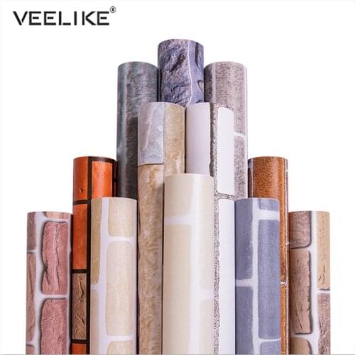 Multi-optain Brick grain Wallpaper Self-adhesive Furniture Contact Paper Living Room Kitchen Cabinet Renovation Waterproof Films