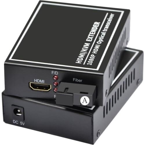 2021New 1Pair 1-channel HDMI Fiber Optical Converter 1080P HDMI Fiber Optic Video Extender HDMI Video Fiber Transceiver