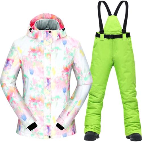 New Snowboarding Suits Women Clothes Ski Jacket And Pants Snow thermal Windproof Waterproof Clothing Winter Ski Suit Brands
