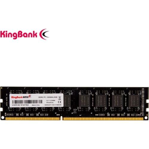 Kingbank DDR3 8GB 4GB Memory 1600Mhz 240pin 1.35v/ 1.5V Desktop ram dimm with intel AMD platform