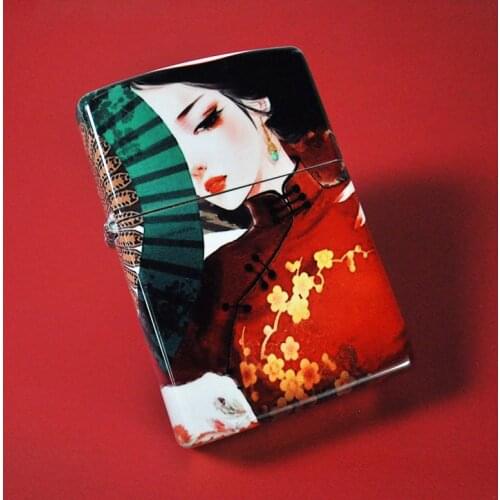 Glossy will not lossed printing Shanghai Modern Girl design lighter Made in USA for Zippo