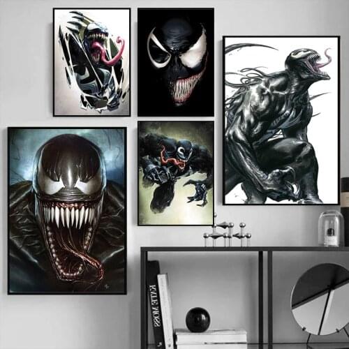 Marvel Comics Superhero Black Alien Venom HD Posters Prints Canvas Painting Wall Art Picture Kid Room Living Room Home Decor