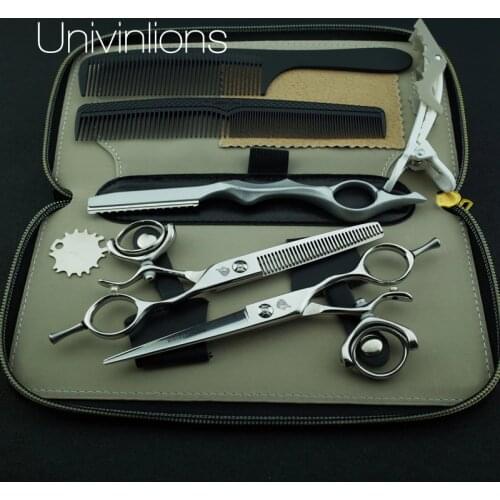 6" 440C professional japan hair scissors japanese hairdressing scissors rotating thumb shears swivel thumb scissor rotary shear