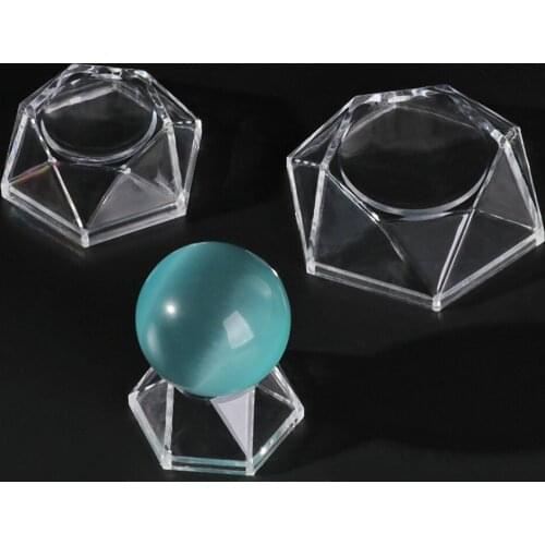Transparent Acrylic Crystal Ball Base Display Quartz Sphere Holder Stand Pedestal Desktop Ornament Fixed Seat Home Decor Gift