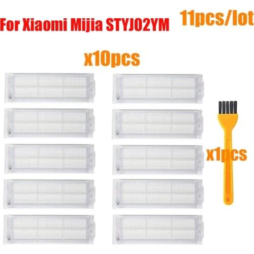 Detachable HEPA Filter Parts For Xiaomi Mijia STYJ02YM Robot Conga 3490 Viomi V2 PRO V-RVCLM21B V3 Vacuum Cleaner Accessories