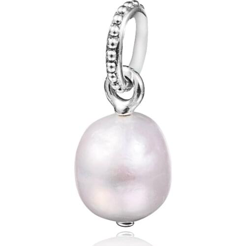 CKK Freshwater Cultured Baroque Pearl Charms 925 Original Fit Pandora Bracelets Sterling Silver Beads for Jewelry Making DIY