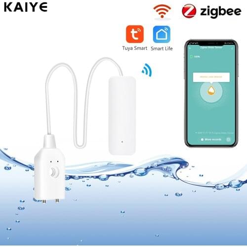 Tuya Smart Home Alarm Wifi Water Leak Detector Sensor Zigbee Water Level Leakage Sensor Overflow Security Alarm System Smartlife