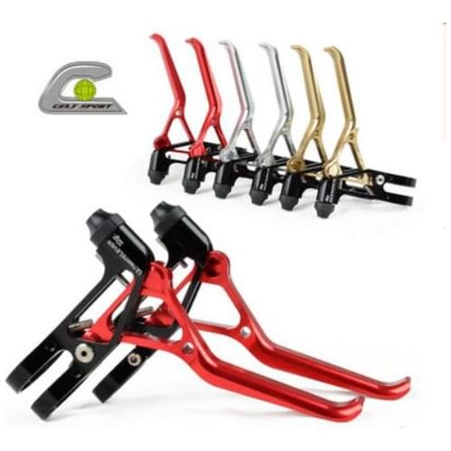 Bicycle handlebar road bike folding bicycle brake handle brake bike V brake bike brake handle the ultralight hollow CNC64 g