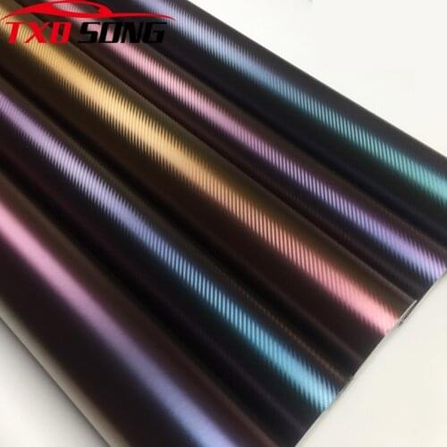 50CM*200/300CM 3D Carbon Fiber Vinyl Car Wrapping Foil Motorcycle Car Sticker Decoration Chameleon Stickers For Car Styling