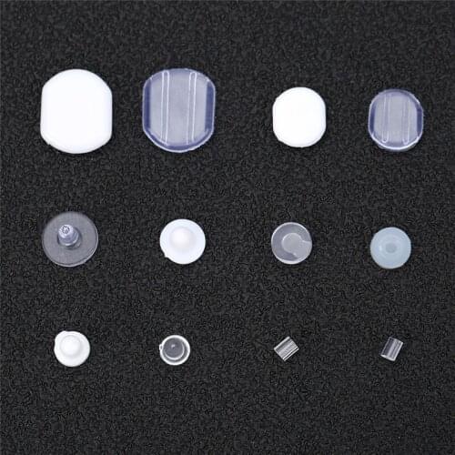 30-200pcs Rubber Silicone Earring Back Stoppers Transparent Earrings Plug Blocked Caps Earring Making For Diy Jewelry Findings