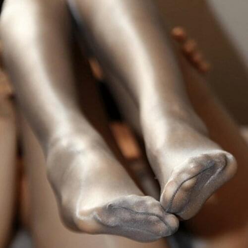 Womens Sheer Sexy Shiny Glossy Oil Pantyhose High Waist Elastic Smooth Stockings Lingerie Hot Ultrathin Bling Stockings Medias