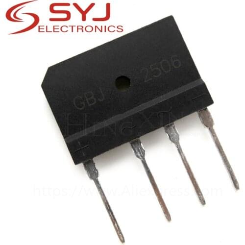 10pcs/lot GBJ2506 2506 25A 600V ZIP-4 In Stock