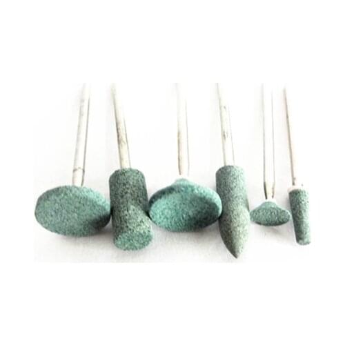 60pcs/10Sets Dental Lab Gravel Ceramic White Finishing Stone Bur Polisher 2.35mm GREEN