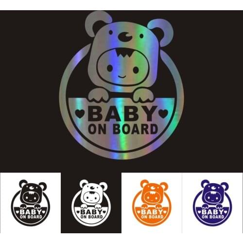 Car Sticker Baby On Board Car Stickers and Decal 3D 15*13cm Vinyl Sticker Reflective Car Decal Wholesale Car Styling Accessories